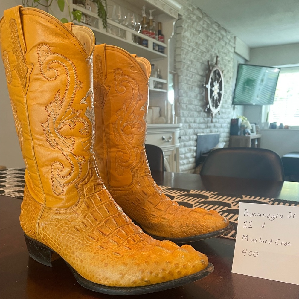 Bocanegra Jr. Crocodile boots 11 D